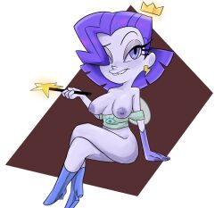 big_breasts brandy-lynn buckteeth crossed_legs goth large_breasts purple_hair sin-buttons_(artist) straight_hair the_fairly_oddparents