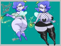 brandy-lynn fairy fishnet fishnet_legwear fishnet_pantyhose fishnet_stockings fishnets huge_ass huge_breasts huge_thighs jyto large_breasts nickelodeon pasties pencil_skirt purple_hair shortstack teeth_gap the_fairly_oddparents thick_thighs tooth_gap wide_hips