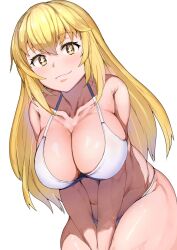 1girls big_breasts bikini blonde_hair breasts brown_eyes female female_only long_hair oppai shokuhou_misaki sikijou77o skj_77o solo solo_female solo_focus sparkling_eyes to_aru_kagaku_no_railgun to_aru_majutsu_no_index