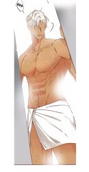 after_shower artist_request ivan slay the_devil's_tamptacion towel towel_around_waist wet white_hair