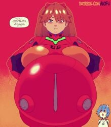 :o ahe_gao ahegao animated asuka_langley_sohryu belly_expansion big_belly big_breasts blush burping chubby clothing embarrassed expansion fat female female_only hyper large_breasts mofuuwafuwa neon_genesis_evangelion overweight rei_ayanami sound tagme video weight_gain