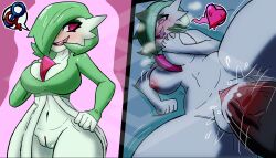 <3_eyes anthro bed bedroom_eyes bedroom_sex big_breasts blush bodily_fluids breast_grab breasts clothed clothing clothing_lift cum cum_in_pussy cum_inside diamond_grenadier drooling duo ejaculation faceless_character faceless_male female flashing flashing_pussy furniture gardevoir genital_fluids genitals hand_on_breast heart hi_res humanoid male male/female narrowed_eyes nintendo penetration penis pokémon_(species) pokemon pokemon_(species) pussy raised_leg saliva seductive self_grope smile vaginal_penetration video_games