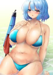 big_breasts bikini female kogasa_tatara poke200 swimsuit tagme touhou