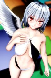 3d big_breasts female kirikok mmd sagume_kishin swimsuit tagme touhou