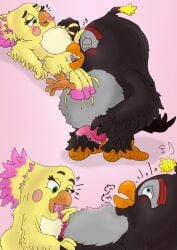 angry_birds avian beakjob bird bomb_(angry_birds) cunnilingus fellatio male/female nietvart poppy_(angry_birds) straight