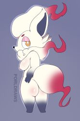 anthro big_ass big_breasts female female_only hisuian_zorua pokémon_(species) pokemon pokemon_(species) pokemon_legends:_arceus pokemon_only porldraws regional_form_(pokémon) tagme zorua