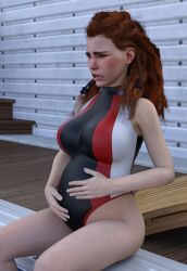 aloy from horizon zero dawn by pregnant3dart