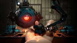 3d animated aperture_desk_job bored first_porn_of_character first_porn_of_franchise grady_(aperture_desk_job) handjob male_only male_pov mp4 portal_(series) pov robot robotic_arm sfm sound source_filmmaker undertow3d uninterested valve video