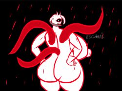 angel anthro ass big_breasts breasts cyclops demon female feral hi_res huge_breasts human humanoid jonjonrenzo1 mammal monster monster_girl_(genre) raining sharp_teeth solo teeth tentacle thick_thighs wide_hips