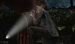 1girls 3d brown_hair clothed clothed_female clothing ellie_(the_last_of_us) ellie_williams female flashlight holding_penis horse horsecock interspecies kneeling source_request the_last_of_us the_last_of_us_2 witcherres zoophilia