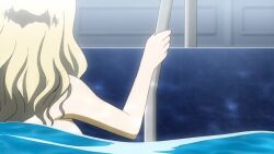 1girls animated areola ass blonde_hair blue_eyes breasts casual completely_nude elizabeth_mably female freezing_(series) highres human large_breasts long_hair navel nipples nude pale-skinned_female pale_skin pool public_indecency shameless skinny_dipping solo swimming tagme video water webm wet