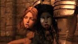 2girls 3d beheaded blood death decapitation defeated defeated_heroine elden_ring female female_death fromsoftware guro melina_(elden_ring) nude ranni_the_witch ryo1990 snuff tarnished