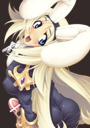 1futa :d animal_ears ass blonde_hair blue_eyes blush breasts bunny_ears bunnygirl censored cross erect_nipples erection from_behind futa_only futanari habit intersex jewelry long_hair necklace nipples nun open_mouth panties penis priest priest_(ragnarok_online) priestess ragnarok_online skin_tight smile solo solo_futa tight_clothes underwear white_panties yn_red