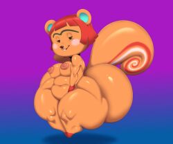 1girls animal_crossing anthro areolae ass bedroom_eyes ber00 big_ass bottom_heavy breasts bubble_butt dat_ass fat_ass female female_only half-closed_eyes hazel_(animal_crossing) huge_ass large_ass looking_at_viewer massive_ass nipples nude nude_female png red_hair shortstack solo squirrel tail thick_ass thick_thighs thunder_thighs wide_hips