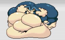 big_ass big_breasts breasts bubble_butt fusion fusion_character huge_ass lopunny mrspiffy overweight pokemon pokemon_(species) snorlax snorpunny thick_thighs wide_hips