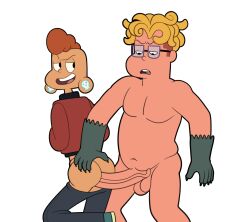 2boys anal ass erection iyumiblue lars_barriga male_focus male_only penis ronaldo_fryman steven_universe transparent_background yaoi