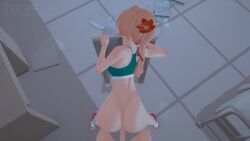 3d 3d_modelanimated animated chair guinaifen_(honkai:_star_rail) honkai_(series) male_pov mp4 orange_hair partially_clothed pov sound sr25 tagme video