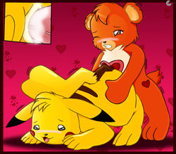 blush c0sm0 care_bear crossover male/ambiguous nintendo penis pikachu pokemon pussy tenderheart_bear