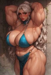 ai_generated athletic_female big_breasts blonde_hair breasts female female_focus female_only looking_at_viewer muscle_girl muscular muscular_female original original_character presenting thick_breasts thick_thighs toned toned_body toned_female