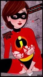 9:16 animated breakwater_ridge comic cum_on_face dialogue disney elastigirl facial helen_parr milf mother red_hair shorter_than_10_seconds superheroine tagme the_incredibles vertical_video video