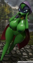 3d 3d_(artwork) :>= absurd_res anthro blue_eyes breasts detailed_background digital_media_(artwork) dragonantojos electronic_arts female green_body green_shadow green_shadow_(pvz) hi_res huge_filesize looking_at_viewer male nipples peashooter_(pvz) plants_vs._zombies plants_vs._zombies_heroes popcap_games raining sky skyscape solo wallpaper waterdrops