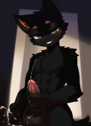 1boy 1male ai_generated anthro black_cat catboy cute erect_nipples erection feline furry gay gay_male handjob hands_on_penis horny looking_at_viewer naughty_face precum projectai23 sex smile stable_diffusion standing