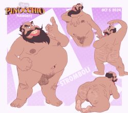 1boy ass_focus beard bending_over big_ass big_male brown_eyes brown_skin chubby chubby_male dance digital_drawing_(artwork) digital_media_(artwork) disney drawing fat fat_ass fat_butt fat_man fat_nipples feet feet_focus flashgritz full_body fully_clothed hairy_ass hairy_balls hairy_butt hairy_male human male_boobs male_breasts male_only mature mature_male mature_man naked naked_male nipples nude nude_male obese obese_male overweight overweight_male pinocchio posing self_upload small_penis solo stromboli stromboli(pinoccio) tiny_penis ugly_bastard ugly_man villain