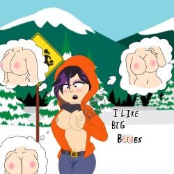 breast_grab breasts digital_drawing digital_drawing_(artwork) imagination kenny_mccormick kenny_mccormick_(panderverse) masturbation_through_clothing nsfw public public_masturbation rule_63 south_park