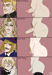 1cuntboy 3boys alois_trancy alucard_(castlevania) artist_logo balls ballsack battle_tendency blonde_hair castlevania circumcised clitoris cuntboy enlarged_clitoris erection foreskin ghost_vomit green_eyes human intact intersex jojo's_bizarre_adventure male nude_male partially_retracted_foreskin penis penis_size_difference pubic_hair pussy retracted_foreskin rook_hunt rudolph_von_stroheim scars scrotum shaved_crotch smooth_penis stretch_marks testicles uncircumcised uncut vagina veiny_penis