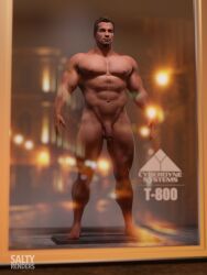 1boy 1human 1male 3d 3d_(artwork) 3d_model arnold_schwarzenegger barefoot cityscape flaccid flaccid_cock flaccid_penis human_form humanoid light-skinned_male light_skin male male_nudity male_only manly masculine mortal_kombat mortal_kombat_11 muscular muscular_male netherrealm_studios nude nude_male outdoor_nudity outdoors outside saltyrenders solo t-800 terminator terminator_(franchise) the_terminator