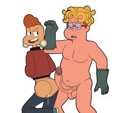 2boys anal ass cum_in_ass erection iyumiblue lars_barriga male_focus male_only penis ronaldo_fryman steven_universe transparent_background yaoi