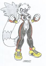 big_hips breasts exposed_breasts exposed_pussy exposed_torso furry gray_fur marlon64 open_clothes open_suit sonic_(series) sonic_the_hedgehog_(comics) sonic_the_hedgehog_(idw) sonic_the_hedgehog_(series) tangle_the_lemur traditional_drawing_(artwork) white_background white_fur