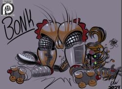 ass_focus female five_nights_at_freddy's freddy_fazbear's_pizzeria_simulator legs_spread pierump presenting_ass presenting_hindquarters robot_girl scrap_baby scrap_baby_(fnaf) solo thick_thighs twintails