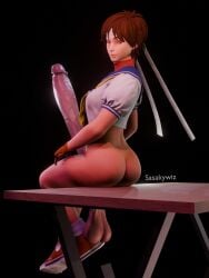 1futa 1futanari 3d 3d_(artwork) 3d_model ass balls bandana big_ass big_balls big_cock big_dick big_penis black_background blender_(software) bottomless breasts brown_eyes brown_hair capcom cock dick dickgirl from_behind futa_focus futa_only futanari gloves headband huge_cock looking_at_viewer looking_back partially_clothed penis sakura_kasugano sasakywiz school_uniform schoolgirl sitting sitting_on_table solo solo_dickgirl solo_futa solo_futanari street_fighter table thick thick_ass thick_penis thick_thighs tomboy video_game video_game_character video_game_franchise video_games