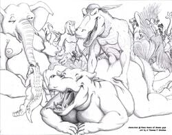 alligator anthro ben_ali_gator breasts disney elephanchine elephant fantasia female hippopotamus hyacinth_hippo interspecies madame_upanova male nipples open_mouth sex straight