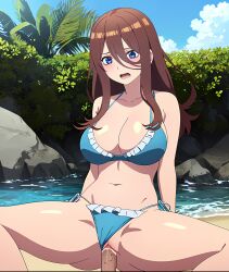 ai_generated anime bikini bondage cowgirl_position go-toubun_no_hanayome large_breasts nakano_miku quintuplets ranwai sex