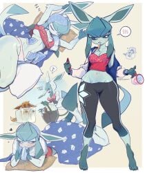 anthro big_breasts eevee eeveelution female glaceon pokémon_(species) pokemon tagme wide_hips yuio