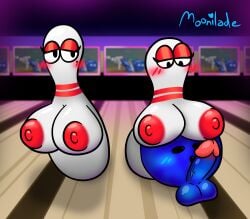 anthro big_breasts big_penis bowling bowling_ball bowling_pin breasts breasts_on_head fuckable_pin horny_blue_bowlingball meme moonilade penis wyer_bowling