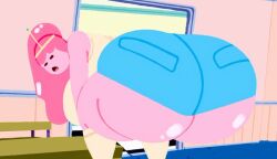 adventure_time ass big_ass big_butt booty_shorts female hyper_ass hyper_butt mob_face princess_bubblegum puntthepoodle shaking_ass shaking_butt twerking