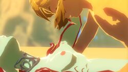 3d animated breath_of_the_wild hi_res highres link_(breath_of_the_wild) mipha no_sound sable_serviette short_playtime the_legend_of_zelda video webm zora