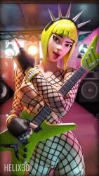 1girls alternate_version_available areolae bracelet breasts breasts_out breasts_outside captain_hotdog casual epic_games female female_focus female_only fingerless_gloves fishnet fishnets fortnite guitar handwear helix3d human light-skinned_female light_skin looking_at_viewer musical_instrument navel nipples open_mouth pale-skinned_female pale_skin power_chord short_hair solo solo_female solo_focus thick_thighs toned toned_belly toned_body toned_female toned_stomach tongue tongue_out wide_hips wristwear yellow_hair