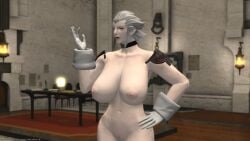 3d big_breasts final_fantasy final_fantasy_xiv gloves gpose(ffxiv) grey_eyes merlwyb_bloefhiswyn pale-skinned_female roegadyn white_hair worried_expression