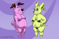 canine_genitalia canine_genitals canine_penis canine_pussy cartoon_network chubby_female chubby_male clammytv courage courage_the_cowardly_dog courage_the_cowardly_dog_(character) duo duo_focus fat fat_man fat_woman furry hairy hairy_female hairy_male mature_female nude nude_female nude_male pudgy_belly shiny_skin shirley_the_medium