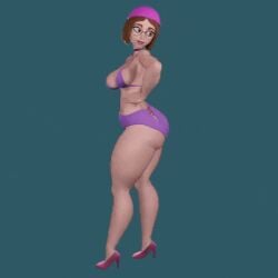 3d animated big_ass bikini family_guy glasses hat looking_back meg_griffin