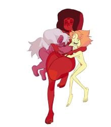 amethyst_(steven_universe) garnet_(steven_universe) hugging lesbian pearl_(steven_universe) shacklekrunk steven_universe