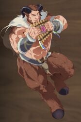 bara bulge flaccid gay hairy hooves horns loincloth lustful_desires male male_only muscles muscular pan_flute satyr solo solo_male zoroj