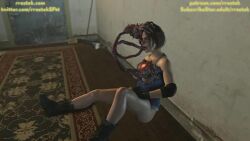 1girls 2monsters 3d anal animated ass blue_shirt breasts brown_hair capcom clothing deepthroat double_oral female firearm from_behind handgun human impossible_insertion jill_valentine jill_valentine_(sasha_zotova) monster mp4 ne-α_type nemesis_(resident_evil) nipples open_mouth oral parasite penetration pubic_hair pussy rape resident_evil resident_evil_3 resident_evil_3_remake rrostek shirt short_hair size_difference smaller_male sound source_filmmaker spread_legs tentacle triple_penetration vaginal_all_the_way_through vaginal_penetration video weapon