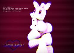 3d animatronic ass ass_slap ass_smack big_ass big_breasts bonnie_(fnaf) climax cute doggy_style fat_ass fishnets five_nights_at_freddy's fnaf furry furry_breasts furry_ears game gameplay height_difference hgame panties questionable_consent sex smaller_female solo thighhighs toy_bonnie_(fnaf) underwear