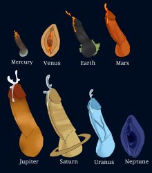 cock_ring colored colorful colorful_penis cum dark_background disembodied_penis disembodied_penises earth earth_(planet) erection jupiter_(planet) lava lava_cum mars_(planet) mercury_(planet) neon neon_cum neptune_(planet) penis planets pussy saturn_(planet) space universe uranus_(planet) venus_(planet)