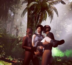 3d anal bondage dark-skinned_male dildo fingering forced gangbang imminent kidnapped lara_croft lara_croft_(survivor) male prisoner rape tomb_raider tomb_raider_(survivor)